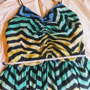 Parker silk Chevron dress